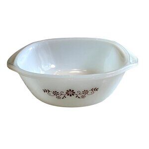 Vintage Pyro-O-Rey 23 Dynaware White. Milk Glass Brown‎ Daisy 7" Diameter